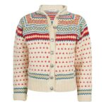 Maglieria Heritage Uk: Molly Cardigan Fair Isle. Citazione @Palava