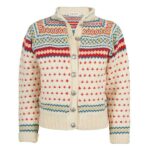 Maglieria Heritage Uk: Molly Cardigan Fair Isle. Citazione @Palava